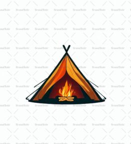 Zelt und Lagerfeuer